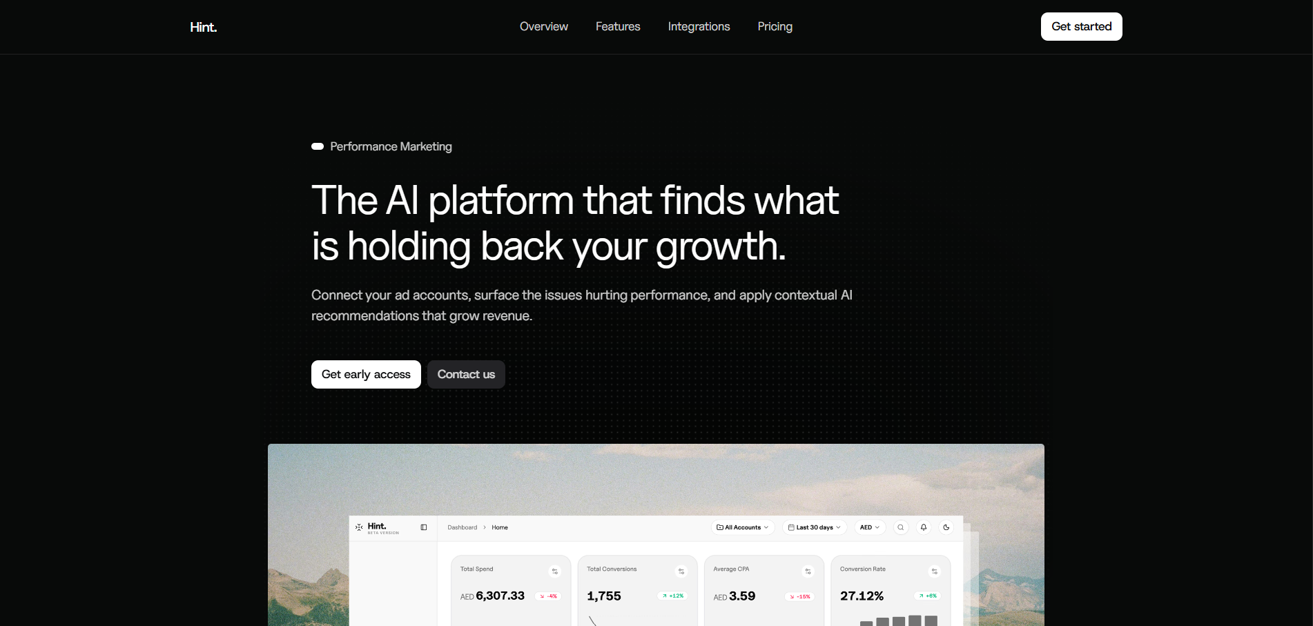 Logo thumbnail of the project: Hint - AI-Powered Marketing & Ads Analytics Platform